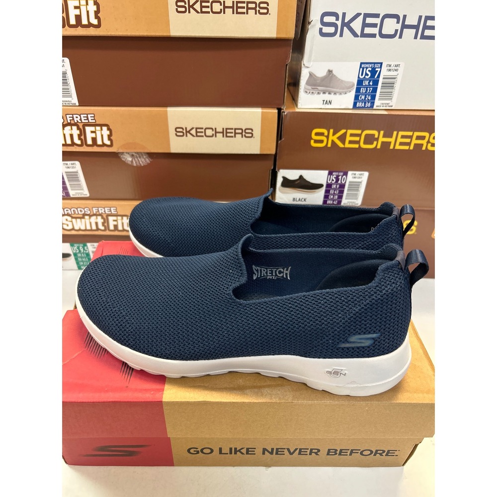 Skechers Go Walk Joy Sneakers Womens 10 Navy Blue Slip On Stretch Fit 0687